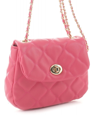 Fashion Quilted Mini Crossbody Bag JUS2659 FUSHIA